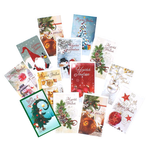 Pakettikortti, Hyvää joulua 6,5cm x 10,5cm  50kpl/pkt (1)