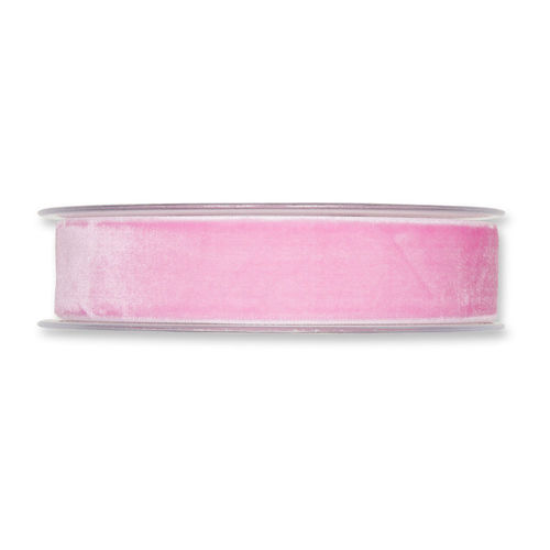 7980-025-511 Samettinauha velvet pink 25mm/9,5cm
